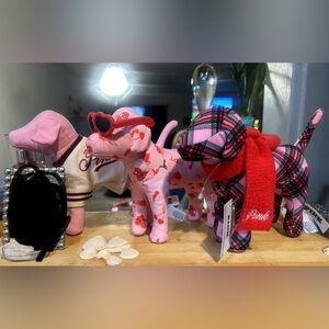 Pink Dog Plush Trio 2025 Victoria’s Secret dogs
